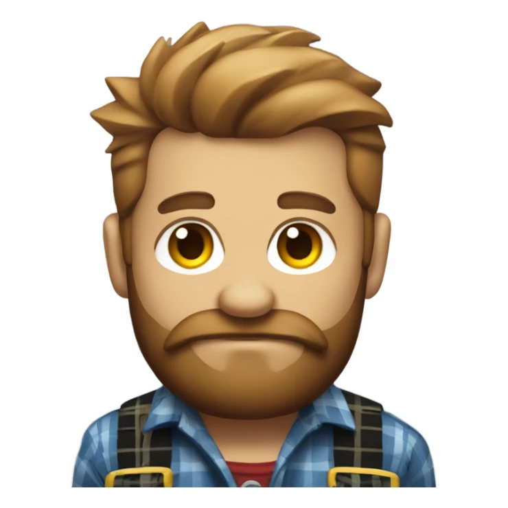Lumberjack with stink lines coming off of him sticker