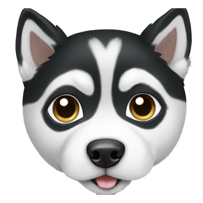 Black and white short hair husky sticker