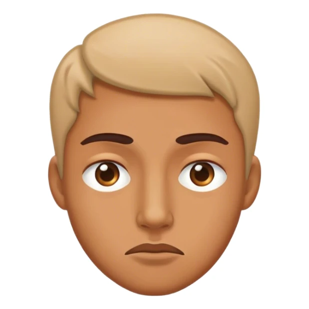 A person whose face looks like he's apathetic, as if thinking, how annoying sticker