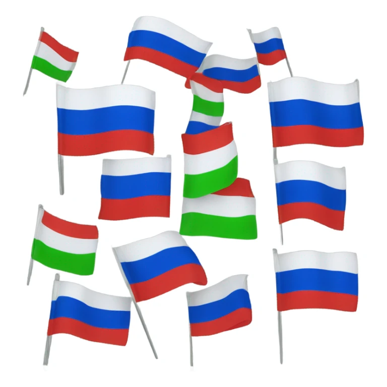 Russian flag but istead of white out green sticker