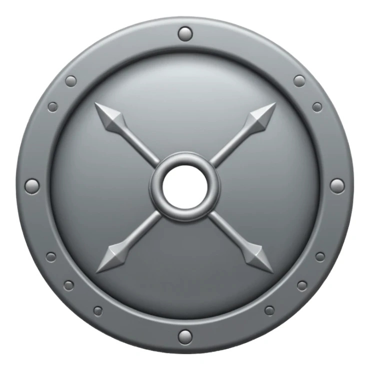 fais moi un bouclier gris avec un point d'interogation dessus sticker