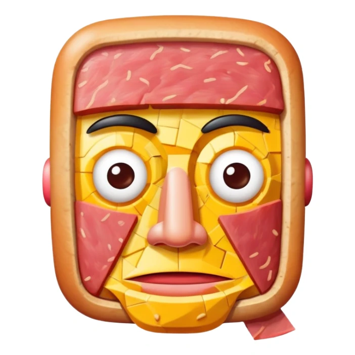 picasso abstract art SPAM MEAT portrait  sticker