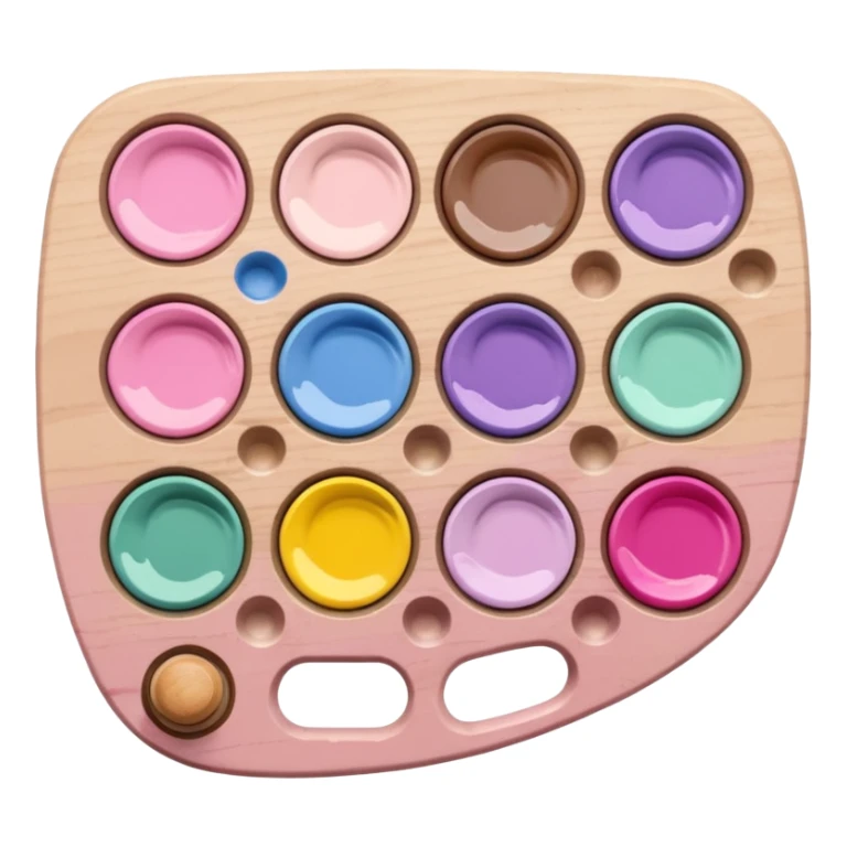 pale pink painting palette sticker