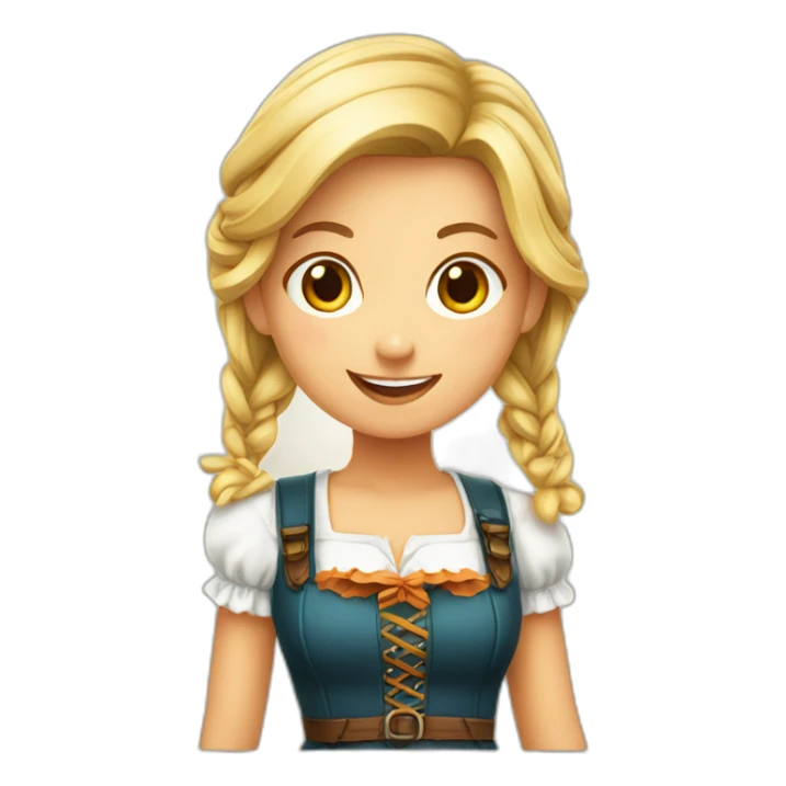 Octoberfest girl sticker