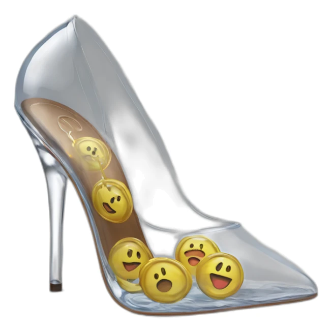 Ripple-XRP-Currency clear-vinyl heels-pumps sticker