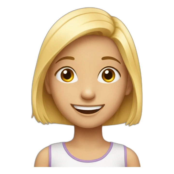 happy young girl sticker