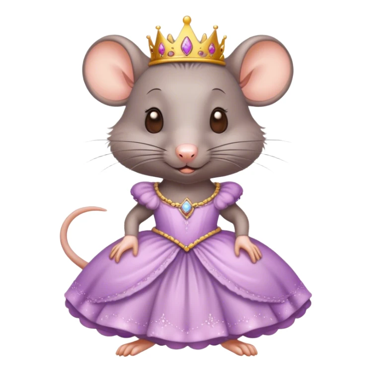 Rat in a princess dress  sticker
