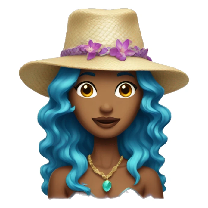 Wearing a Hat, the Mermaid Beauty sticker