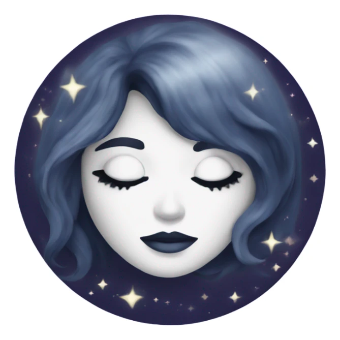 Selena white moon astrology sign sticker