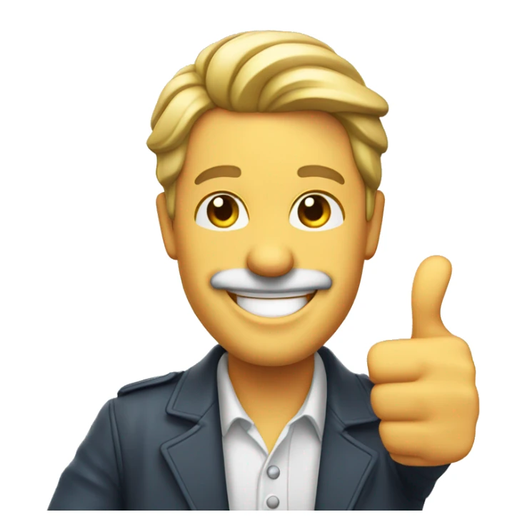 Smiling Englishman showing thumbs up  sticker