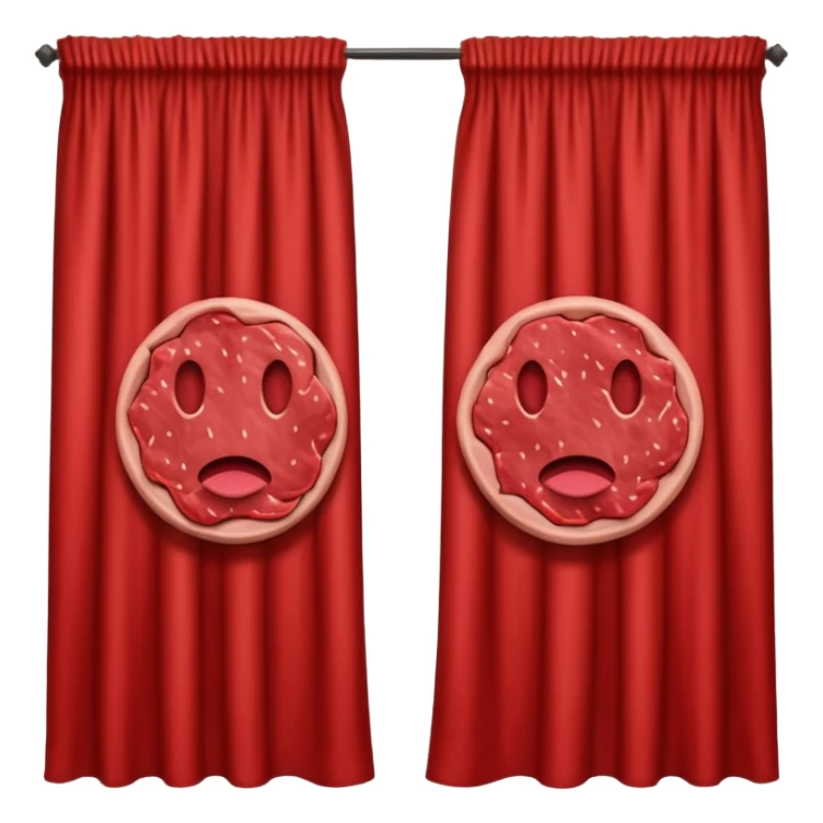 Curtains made entirely out of meat  sticker