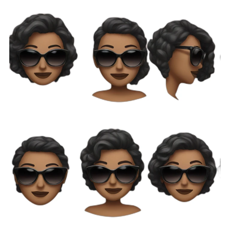 Beautiful woman in black sunglasses having a conversation sticker