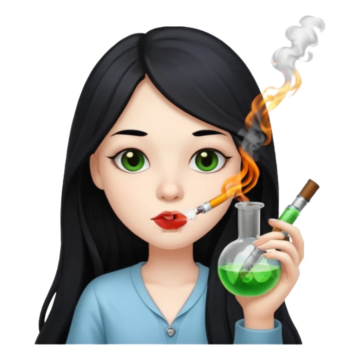 Bedrotting girl smoking out of a bong  sticker
