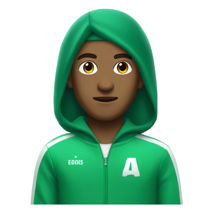 Squid game player in Long hair and green track suit sticker