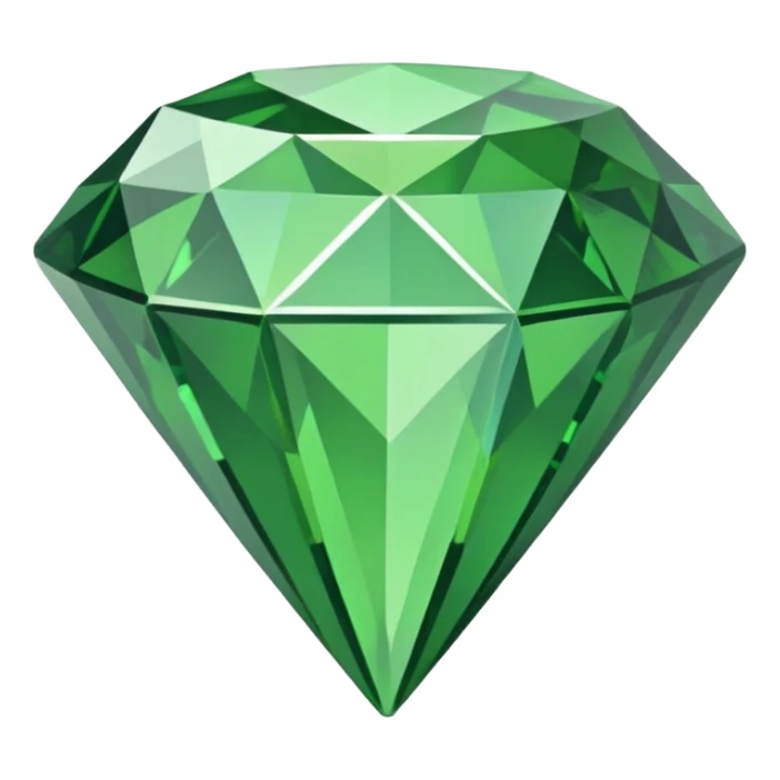 generate a green diamond geometrical form 2D, without reflections or anything complicated sticker