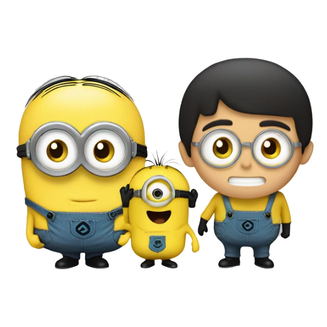 Minions' Bob + Kotaro from 'Kotaro Lives Alone' sticker