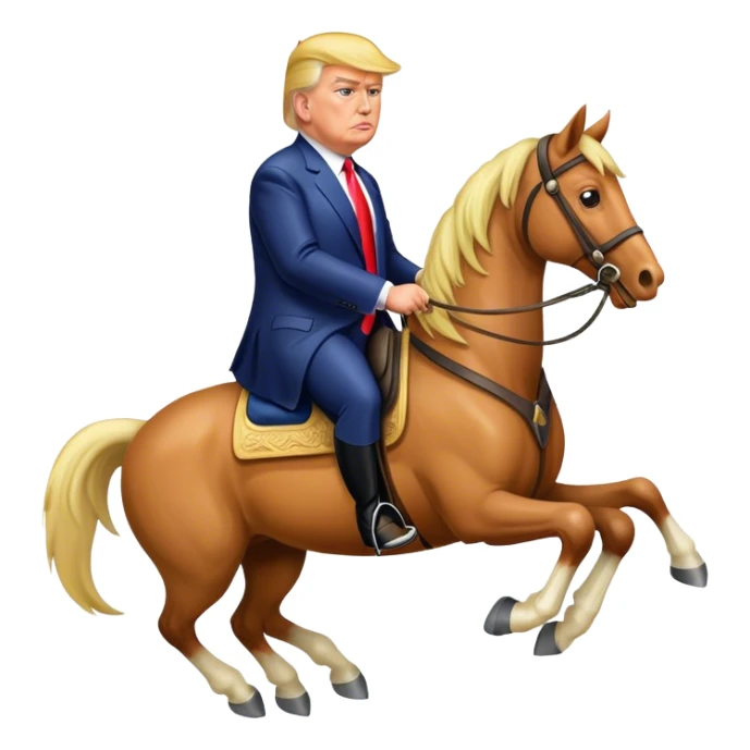 Trump on a horse sticker
