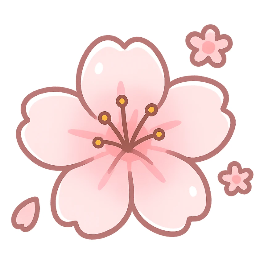 sakura cherry blossom flower, remove background sticker