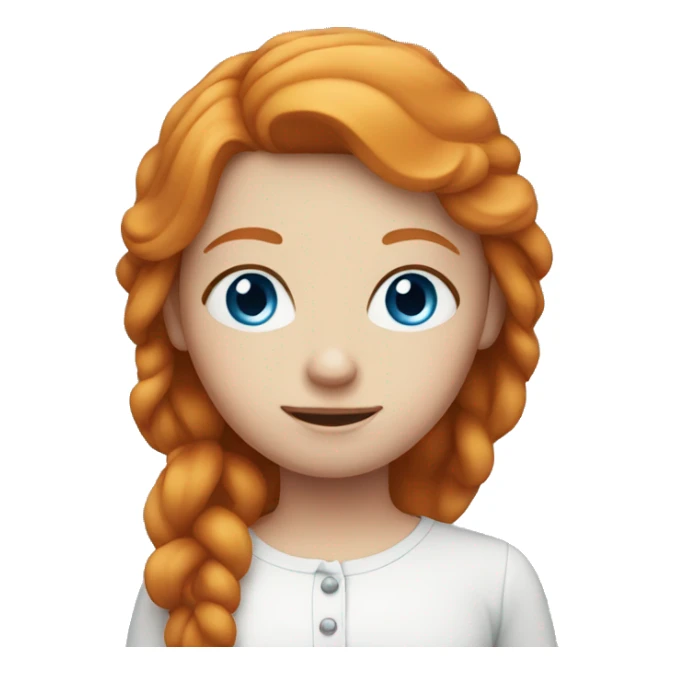 A ginger girl with blue eyes sticker