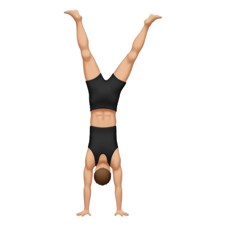 black shorts and tank tops white man handstand sticker