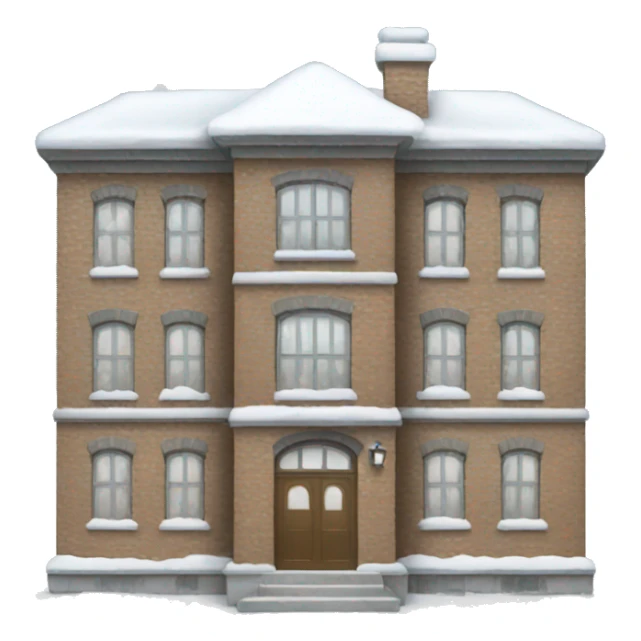 Snowy building  sticker