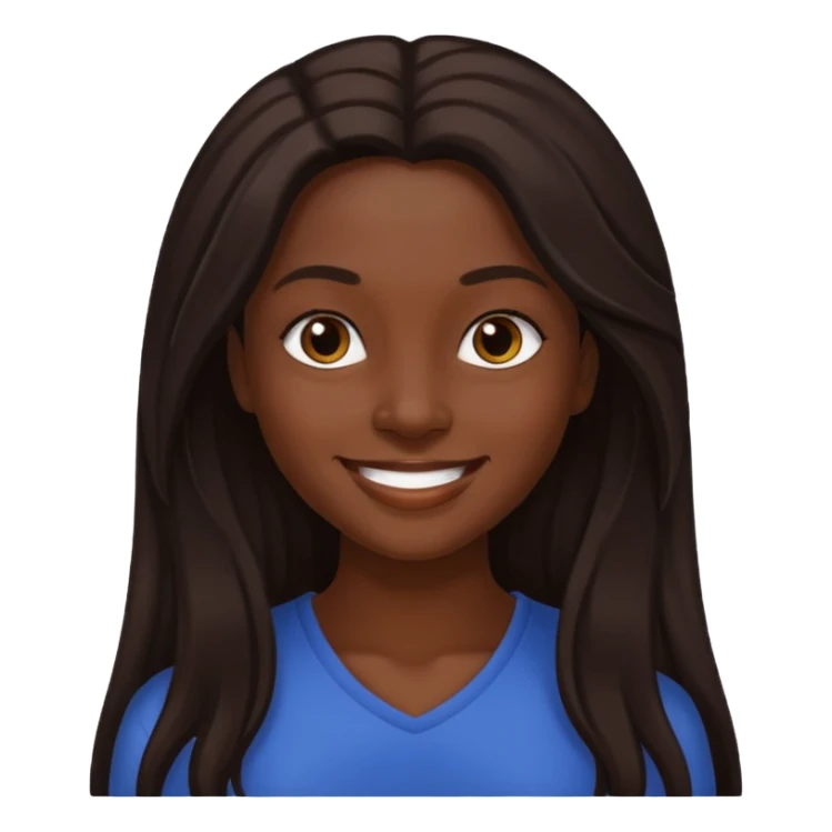 Yetide Badaki with dark brown long hair  sticker