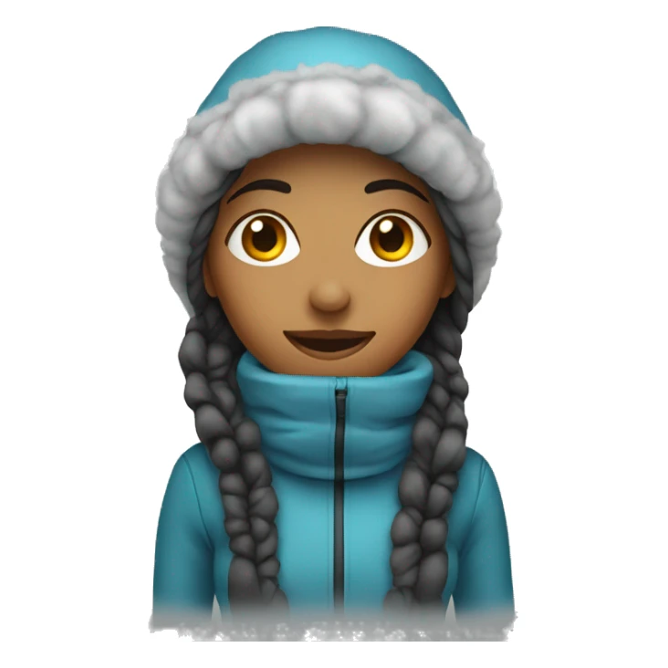 Woman wearing winter gear  sticker