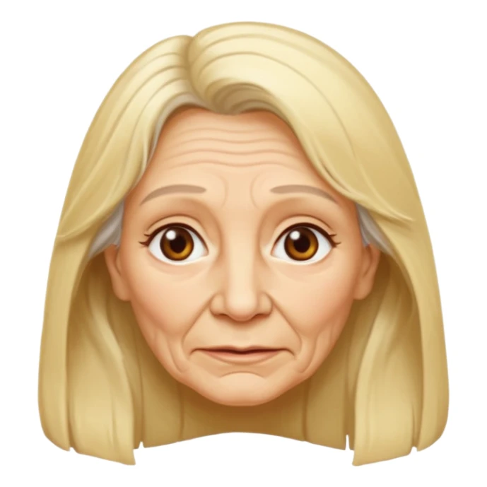 Femme 70 ans blonde cheveux long sticker