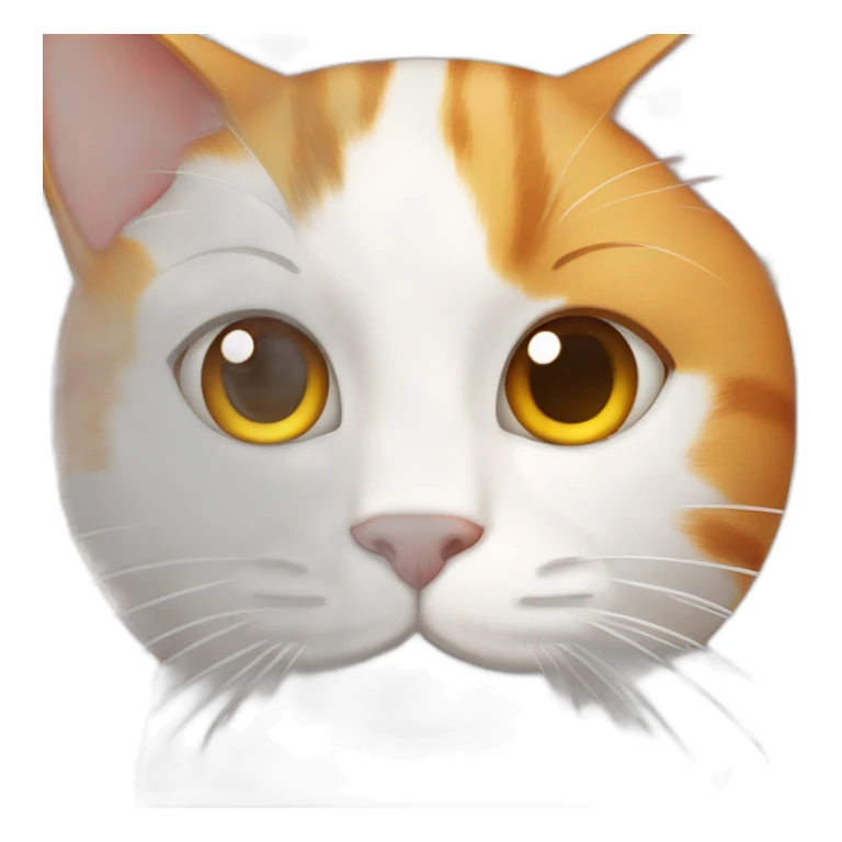 ginger and white cat with scar on left eye sticker