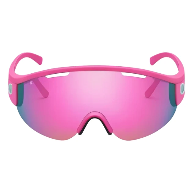 sporty pink shield visor sunglasses, athletic design, one-piece lens sticker