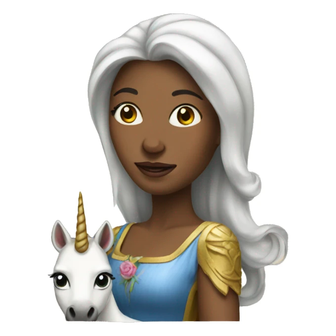 lady with unicorn sticker