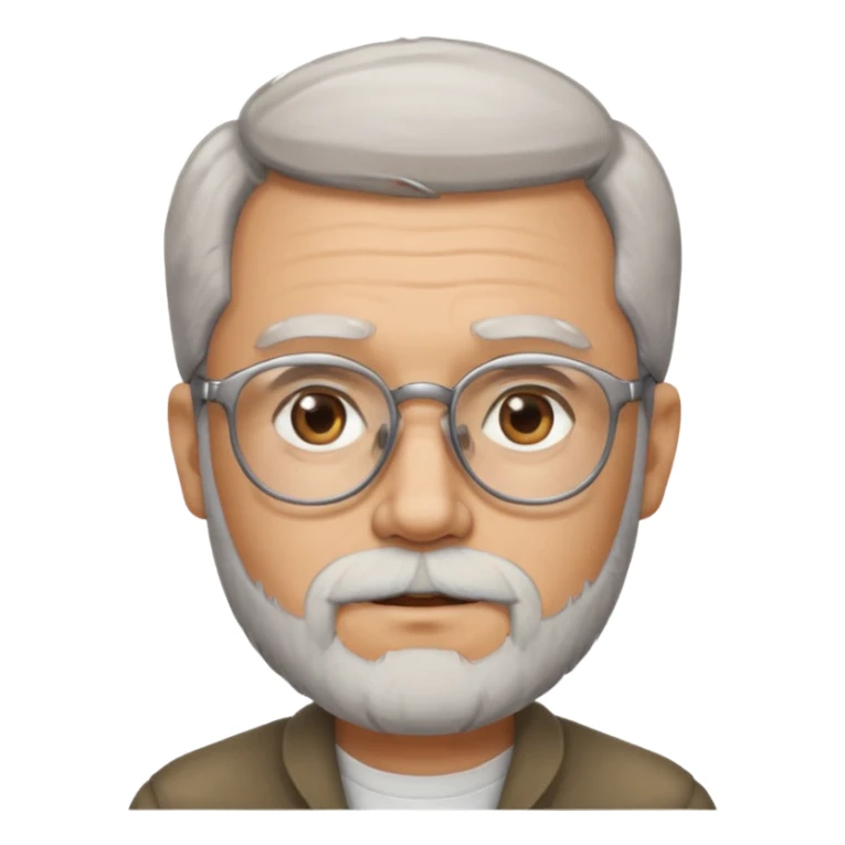 "viejito joven con lentes y barba con pocas canas sticker