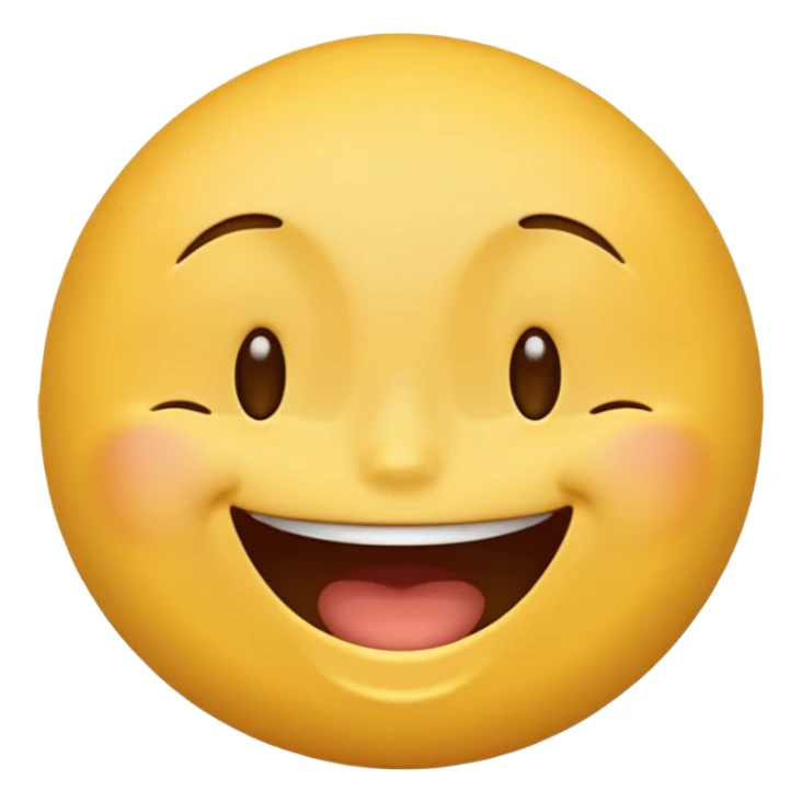 a yellow emoji laughing with eyes closed sticker