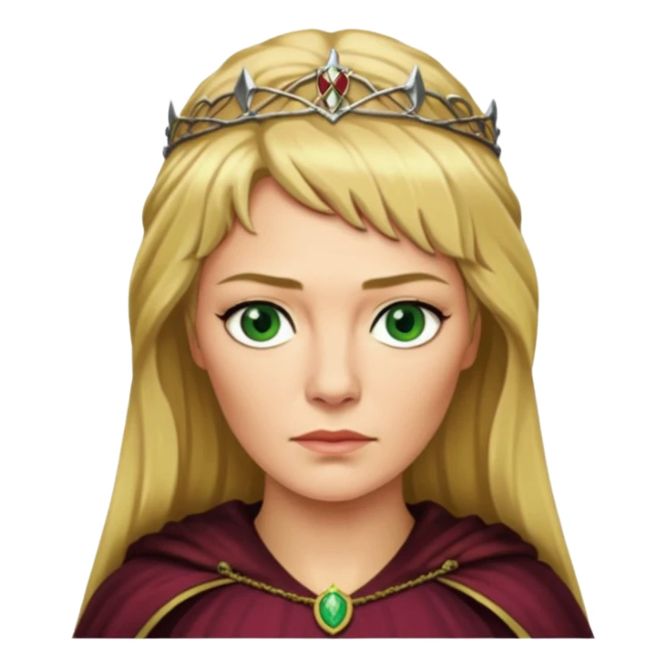 Cersei Lannister wihtout crown   from Games of throne character face only front face sticker