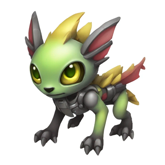 cute cool edgy ethereal alien punk Digimon-Fakemon-animal full body sticker