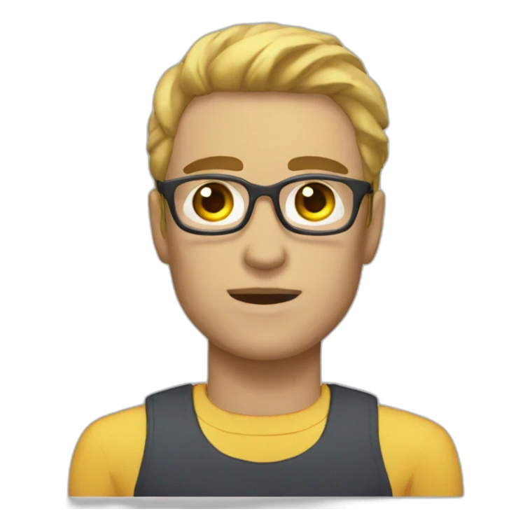 Persona que se muerde el labio sticker