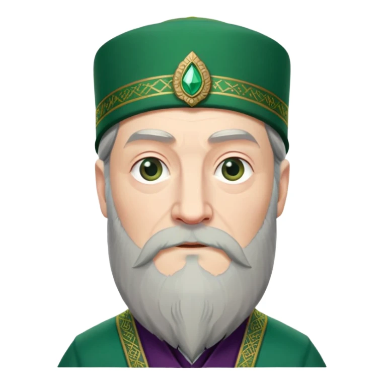 albus dumbledore from harry potter with green turkish fez hat and decorative motifs, no gem sticker
