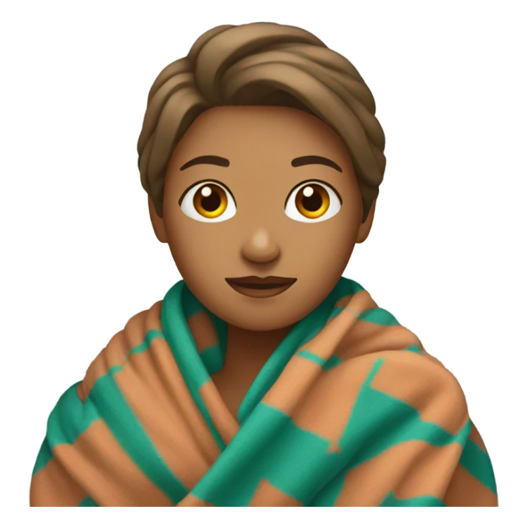 woman with blanket sticker