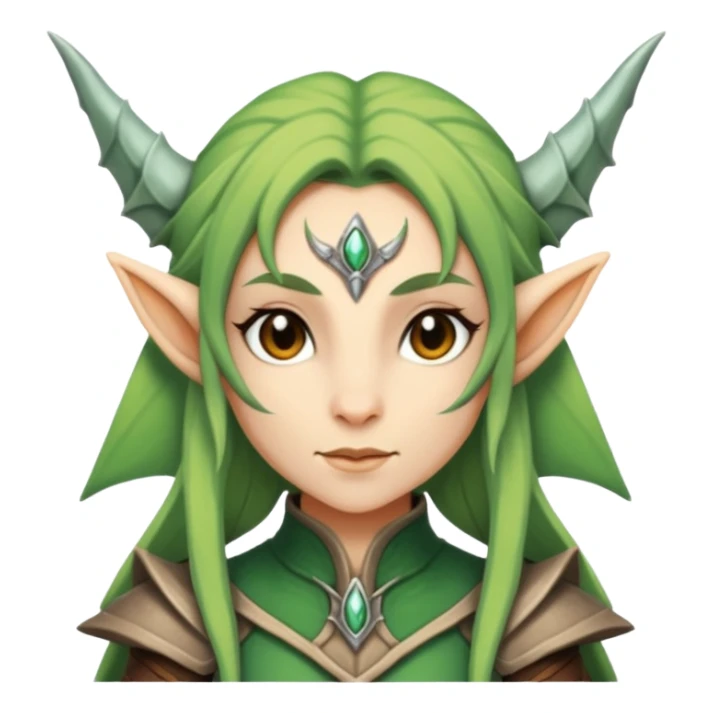 Warcraft female dragonborn elf combine  sticker