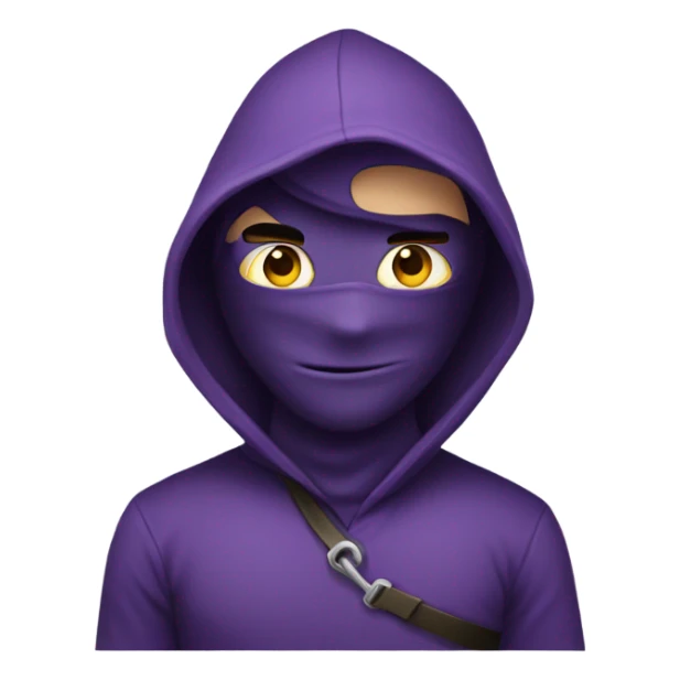 Burglar  in a purple shirt  sticker