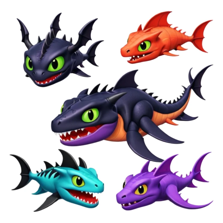 Plankton-Venom-Spyro-Cynder-Toothless-fusion sticker