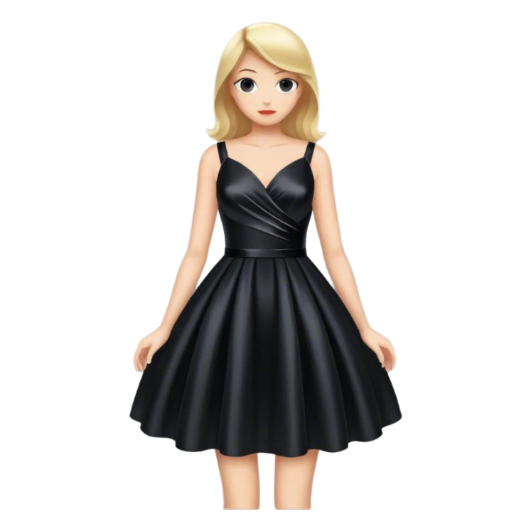 Dress black satin (only dress) sticker