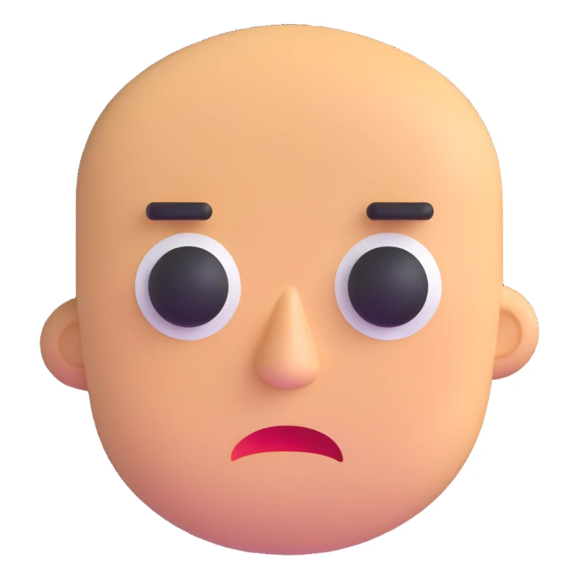 frowny face sticker