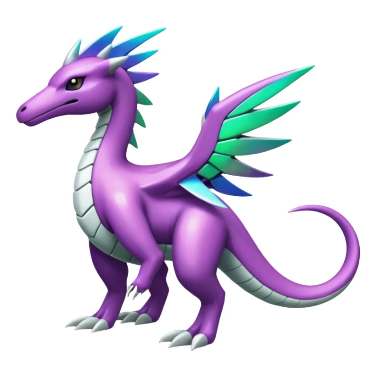 Shiny Green and Purple Salazzle-Palkia-Silvally-Dialga-fusion sticker