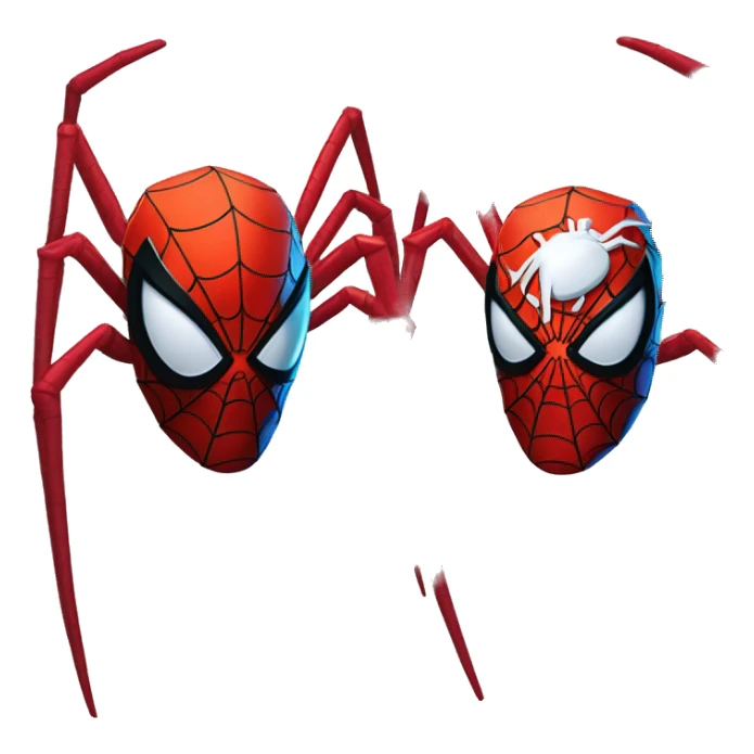 L'araignée sur le torse de Spider-man ios sticker