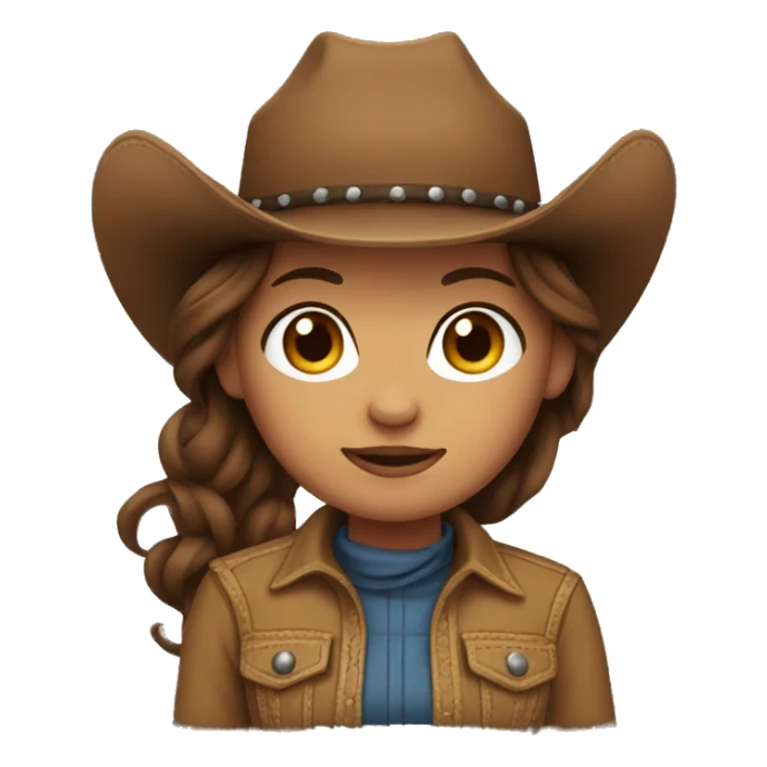 Cowgirl with Brown hair  sticker