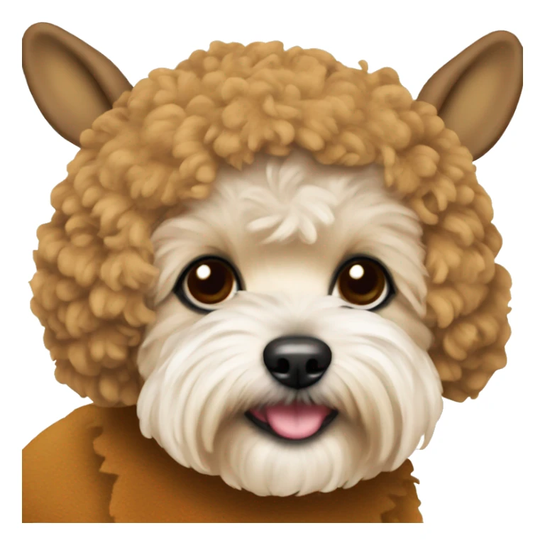 Maltipoo in deer costume sticker