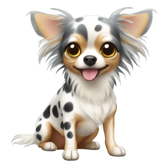 Spotted chihuahua long hair  sticker