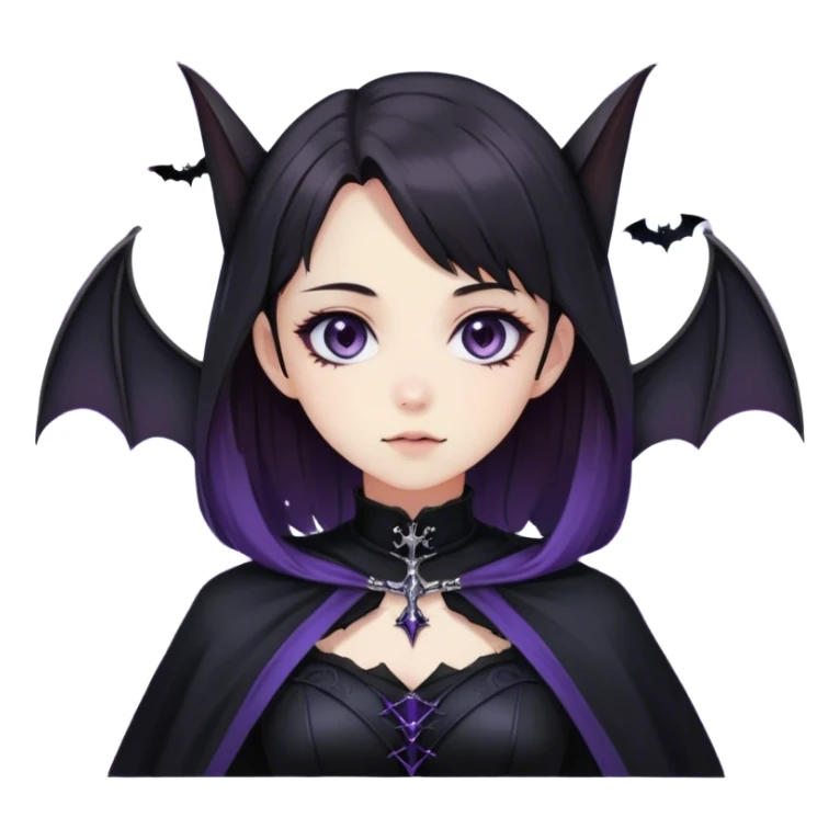 Gorgeous Cute Gothic Edgy Nebula Gradient Beautiful Anime Emo BatLady sticker