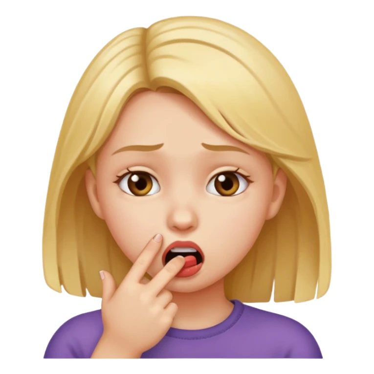 Una chica mordiendo su dedo  sticker